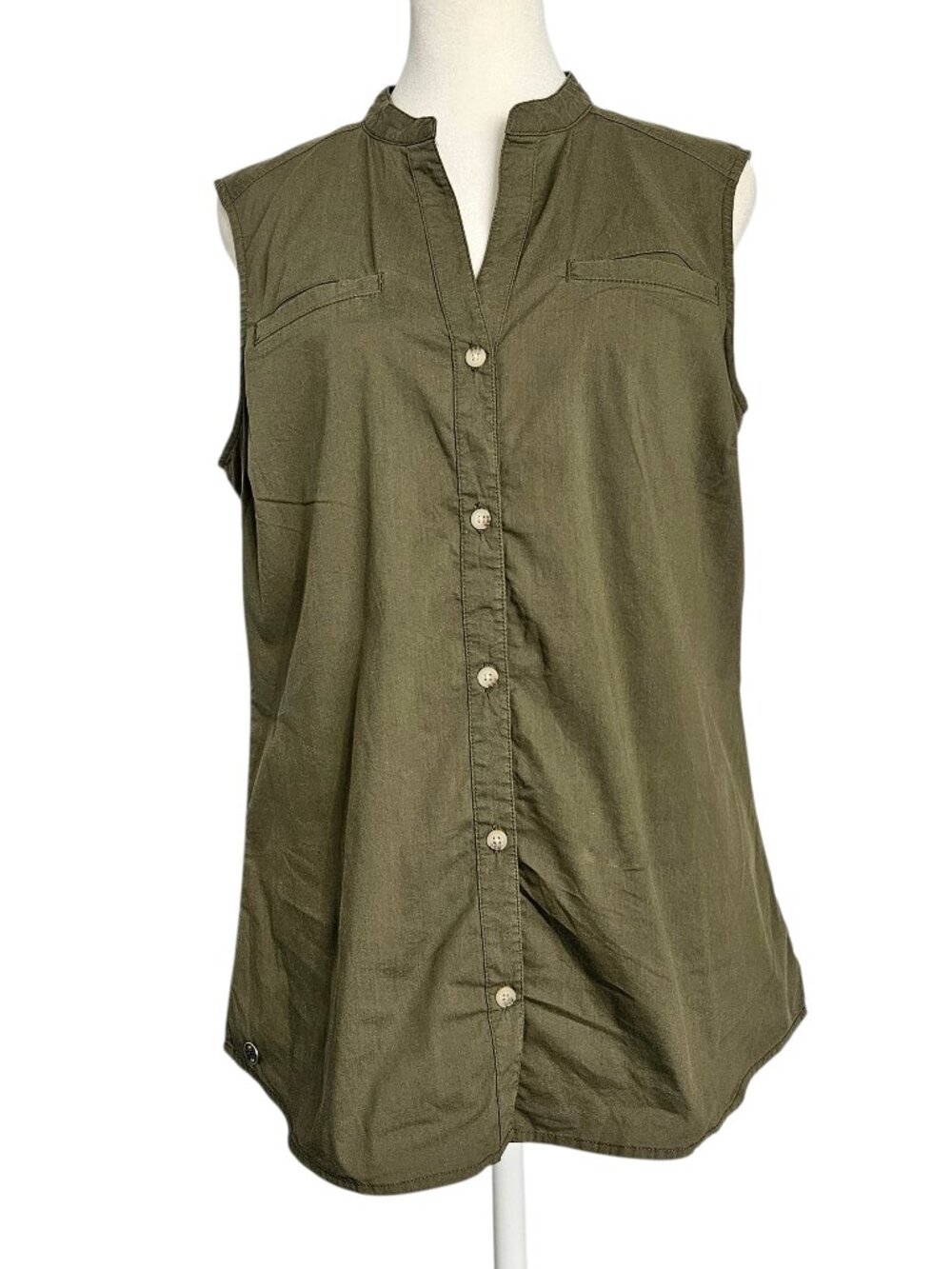 Outdoor Research Women Top Medium Rumi Sleeveless Green Blouse Outdoor Hike Camp
